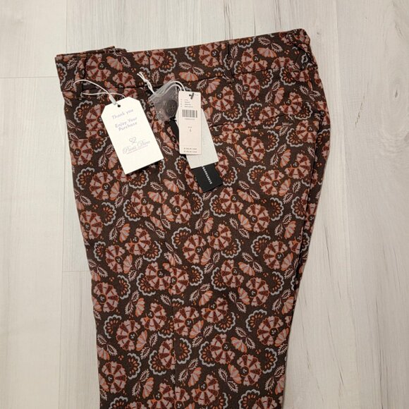 Anthropologie Red and Brown Straight Leg Pants - Picture 13 of 16